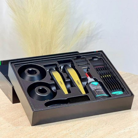 طقم/2 ماكنة حلاقة صالون شاشة رقمية V-270&992-G شحن وزيت وفرشاة =WW