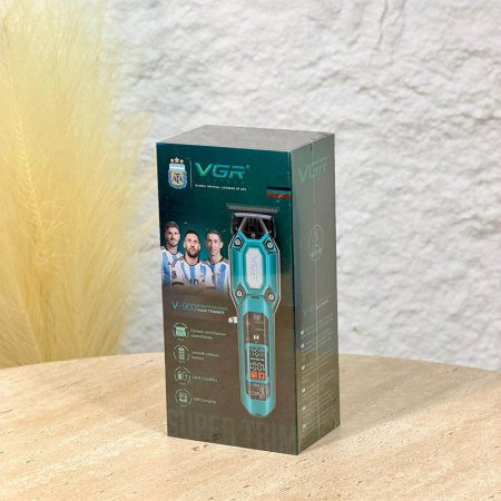 ماكنة حلاقة ذقن VGR الاصلية شاشة رقمية 700ملي امبير اخضر V-900 شحن =WW