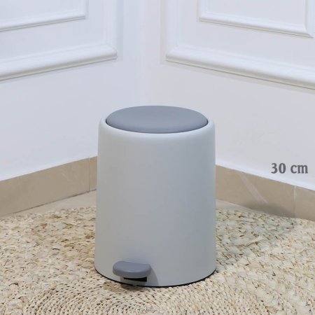 سطل مهملات دعسة بلاستك 30سم سكني مدور A59/7 =ع2