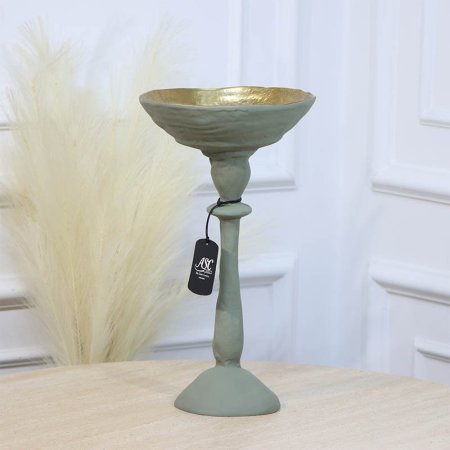 جاط فواكة مدور21سم بستاشيو قاعدة طويل GRG-25957B كبير نحاس هندي %ه11