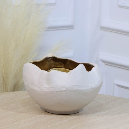 جاط مدور جور 25سم ابيض مشرف WTG-24970A نحاس هندي %ه11