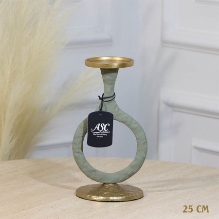 شمعدان شمع حلقات 25سم بستاشيو GRG-24981A نحاس هندي %ه11
