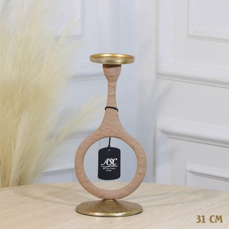 شمعدان شمع حلقات 31سم موكا BRG-24981B نحاس هندي %ه11