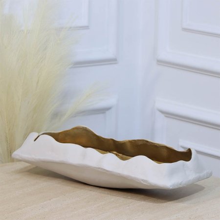 جاط فواكة مستطيل 45*18سم ابيض بابلز WTG-24971A نحاس هندي %ه11