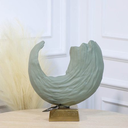 تحفة شكل امواج بحر 33سم بستاشيو GRG-24907A صغير نحاس هندي %ه11