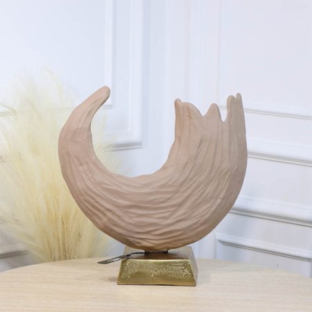 تحفة شكل امواج بحر 37سم موكا BRG-24907B كبير نحاس هندي %ه11