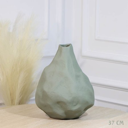 تحفة فازة 37سم شكل بركان بستاشيو GR-25042A نحاس هندي %ه11