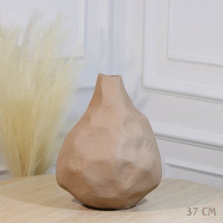 تحفة فازة 37سم شكل بركان موكا BR-25042A نحاس هندي %ه11