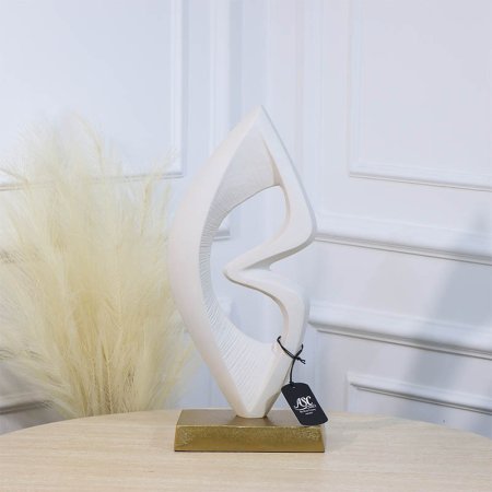 تحفة شكل ورقة 44سم ابيض WTG-26098A نحاس هندي %ه11