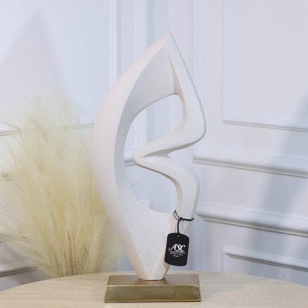 تحفة شكل ورقة 53سم ابيض WTG-26098B نحاس هندي %ه11