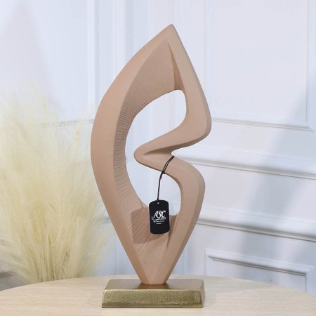 تحفة شكل ورقة 53سم موكا BRG-26098B نحاس هندي %ه11