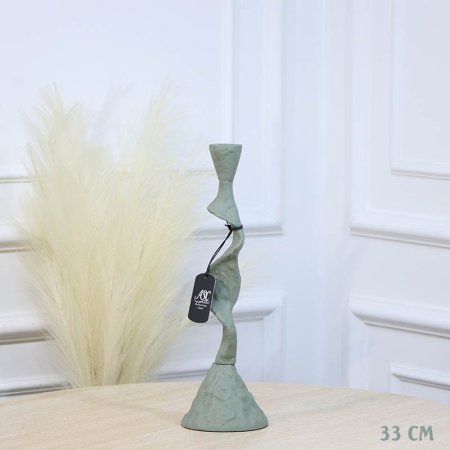 شمعدان شمع 33سم لف قاعدة طويل بستاشيو GR-25895A نحاس هندي %ه11