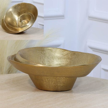 جاط فواكة جور حلزون 35سم ذهبي GD-25904 نحاس هندي %ه11