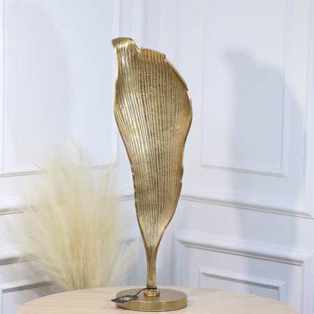 تحفة شكل ورقة 69سم ذهبي GDG-24620A نحاس هندي %ه11