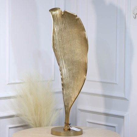 تحفة شكل ورقة 84سم ذهبي GD-24620B نحاس هندي %ه11