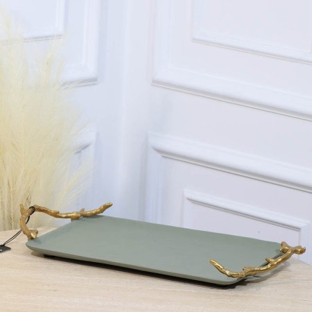 صينية مستطيل 40*25سم بستاشيو GRG-26130B بيدين جذع شجرة نحاس هندي %ه11