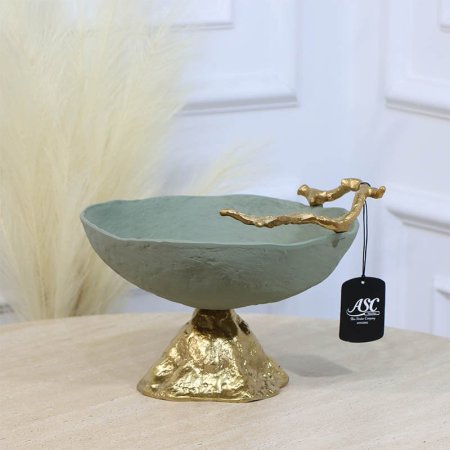 جاط فواكة مدور27سم بستاشيو GRG-26132B اطار جذع شجرة نحاس هندي %ه11