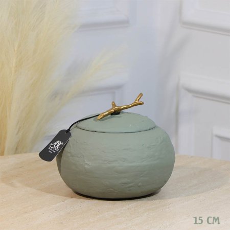 مضيفة مدور 15سم بستاشيو GRG-26139B مسكة شجرة نحاس هندي %ه11