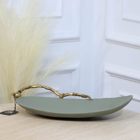 جاط فواكة بيضاوي 42*23سم بستاشيو GRG-26133C جذع شجرة نحاس هندي %ه11