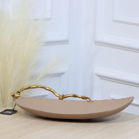 جاط فواكة بيضاوي 42*23سم موكاBRG-26133C جذع شجرة نحاس هندي %ه11