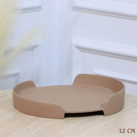 صينية مدور 32سم موكا حيف عالي BR-25156 نحاس هندي %ه11