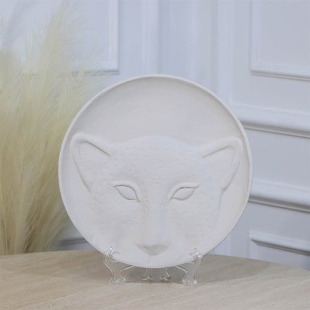 جاط فواكة مدور 31سم ابيض WT-25384 مرسم نمر نحاس هندي %ه11