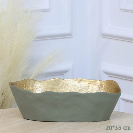 جاط فواكة بيضاوي 35*20سم بستاشيو مشرف GRG-24785B نحاس هندي %ه11