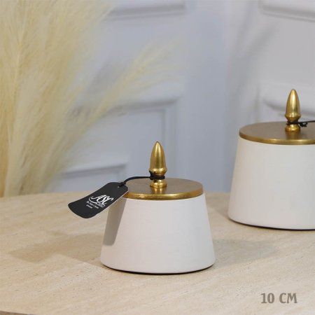 مضيفة مدور 10سم ابيض WTG-24311A نحاس هندي %ه11