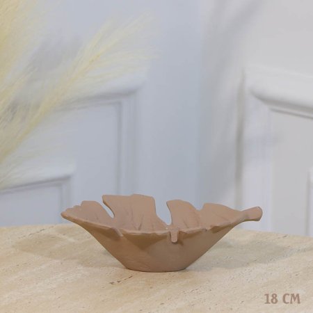 صحن مكسرات جور 18سم موكا BR-25908 شكل ورقة نحاس هندي %ه11