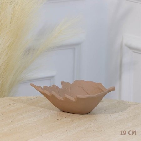 صحن مكسرات جور 19سم موكا BR-25907 شكل ورقة نحاس هندي %ه11