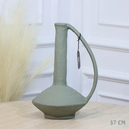 تحفة فازة 37سم شكل ابريق طويل بستاشيو GR-25581 نحاس هندي %ه11