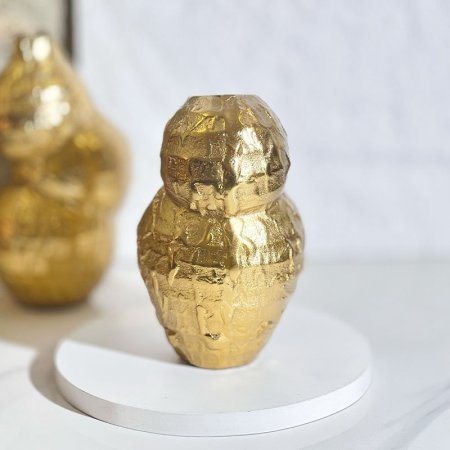 فازة 22سم شكل فول سوداني نحاس هندي 8239374 %ه5