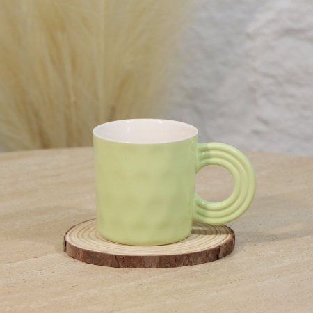 ماغ بورسلان بستاشو لميع مبصم يد مدور محزز A226/1 =ع4