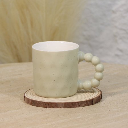 ماغ بورسلان فستقي ماط مبصم يد مدور بابلز A226/5 =ع4