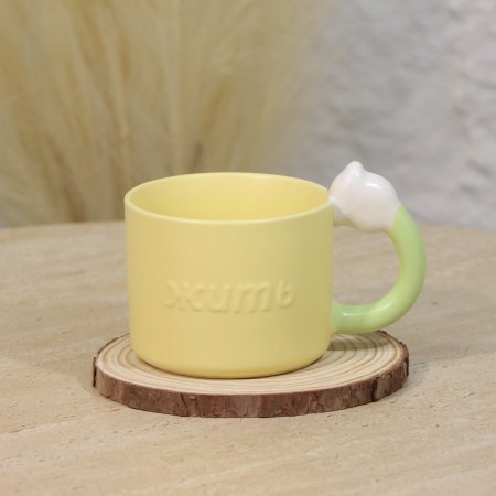 ماغ بورسلان اصفر ماط مكتب يد وردة A226/8 =ع4