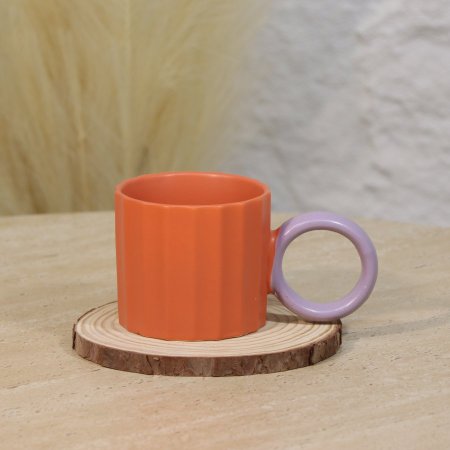 ماغ بورسلان محزز ماط بطيخي يد حلقة بنفسجي A226/15 =ع4