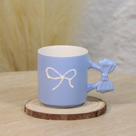 ماغ بورسلان لميع ازرق مرسم ويد ببيونة A152/1 =ع4