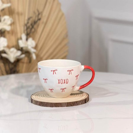 ماغ بورسلان ملون مرسم ببيونة يد احمر A300/4 =و1