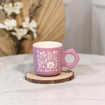 ماغ بورسلان ملون محفر ورد يد وردة  A300/8 =و1