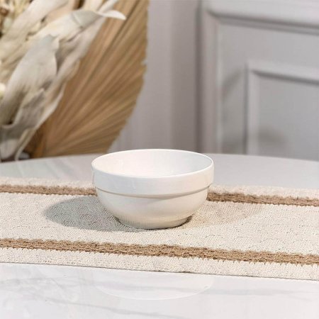 زبدية بورسلان 5" ابيض مدور K15/19 =و1