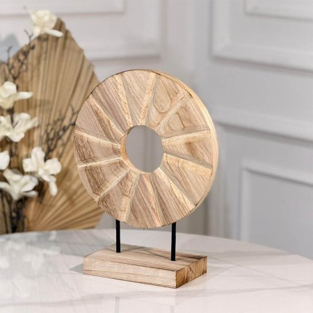 تحفة خشب دولاب  23 سم  موشح بني  (ت.ك.2) قلعجة مستطيل  A33/9 =و1