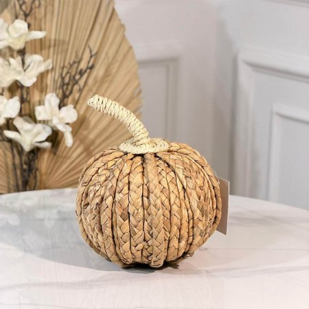 تحفة قش شكل يقطينة مجدول حجم كبير  A33/27 =و1