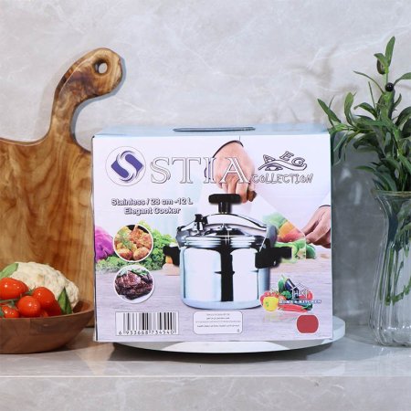 طنجرة ضغط المنيوم 12لتر 28سم STIA ++