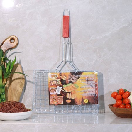 شبك شوي المنيوم مستطيل 35*22سم يد خشب 1620/2 =و1