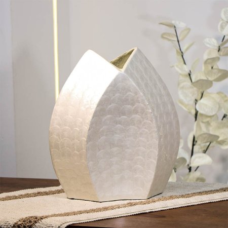 فازة تنك ابيض 27سم 34128S توليبW هندي %ه14