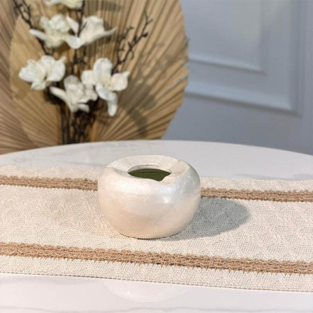 متكة شكل تفاحة 10 سم مصدف ابيض W هندي 87001 %ه15