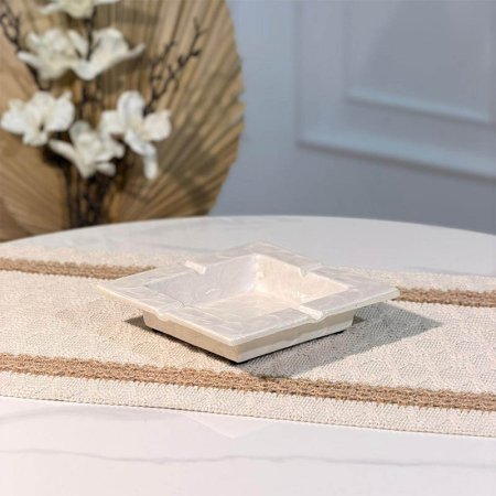 متكة مربع15سم مصدف ابيض W هندي 86001 %ه15