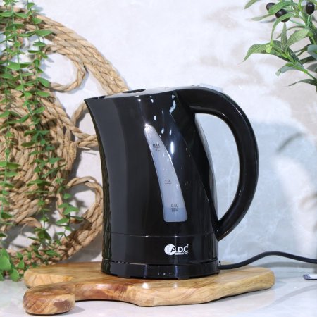 ابريق غلاية تسخين 1.7لتر بلاستك اسود  ADC-2014 ++