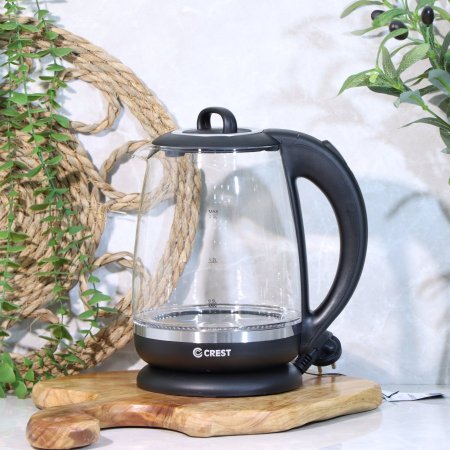 ابريق غلاية تسخين 2لتر زجاج اسود ADC4014 ++