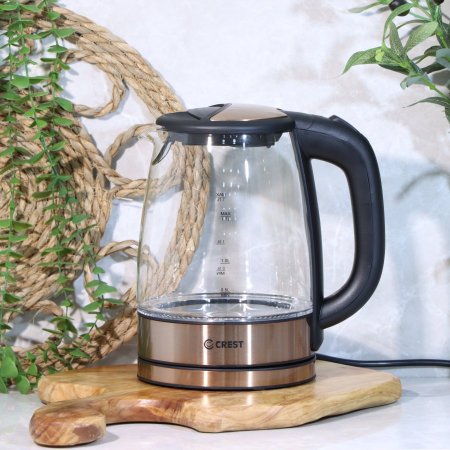 ابريق غلاية تسخين 1.7لتر زجاج اسود برونزي ADC CR-4015 ++